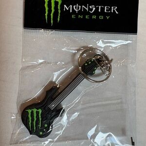 Monster Energy Black and Green Guitar Keychain